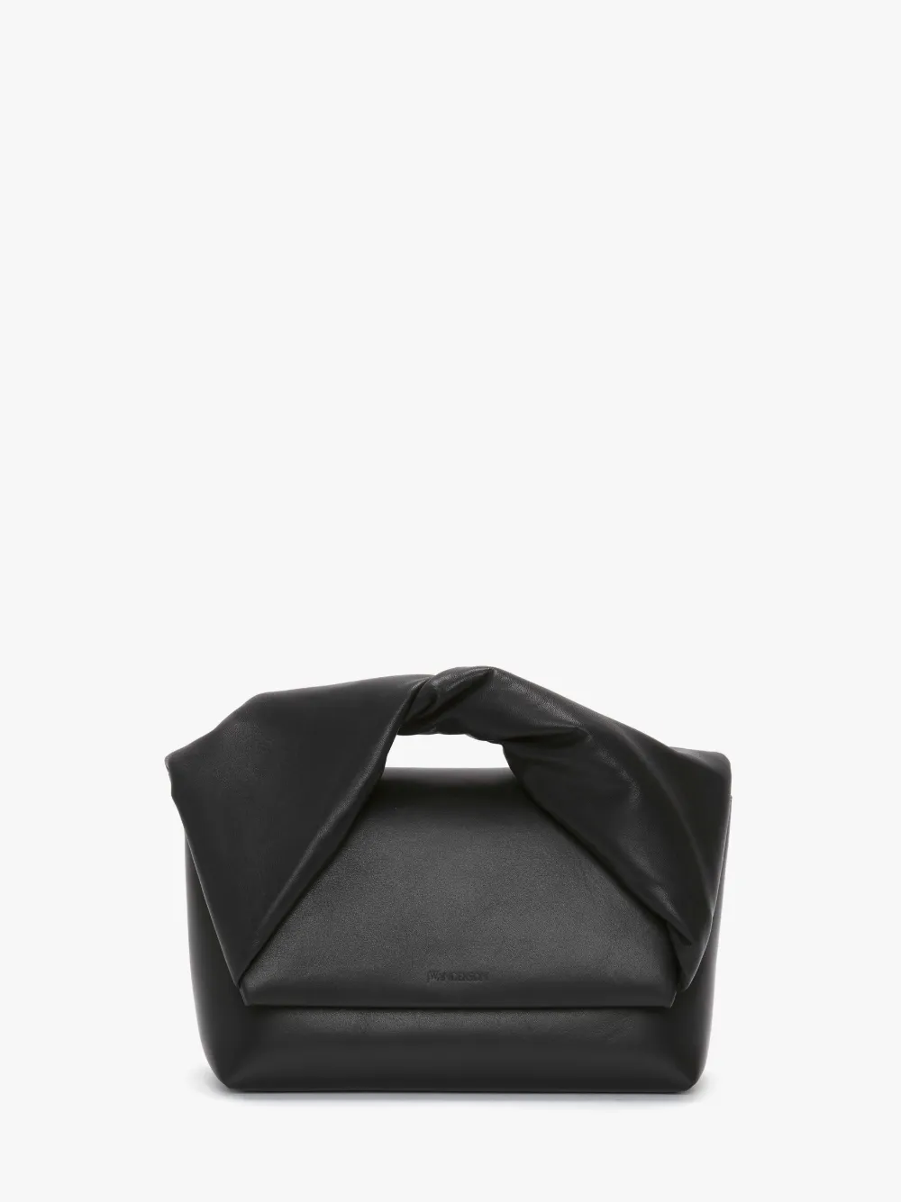 LARGE TWISTER - LEATHER TOP HANDLE BAG in black | JW Anderson US