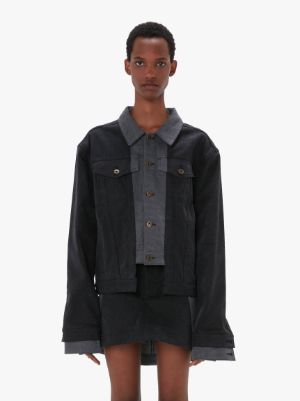 LAYERED DENIM JACKET in grey | JW Anderson US