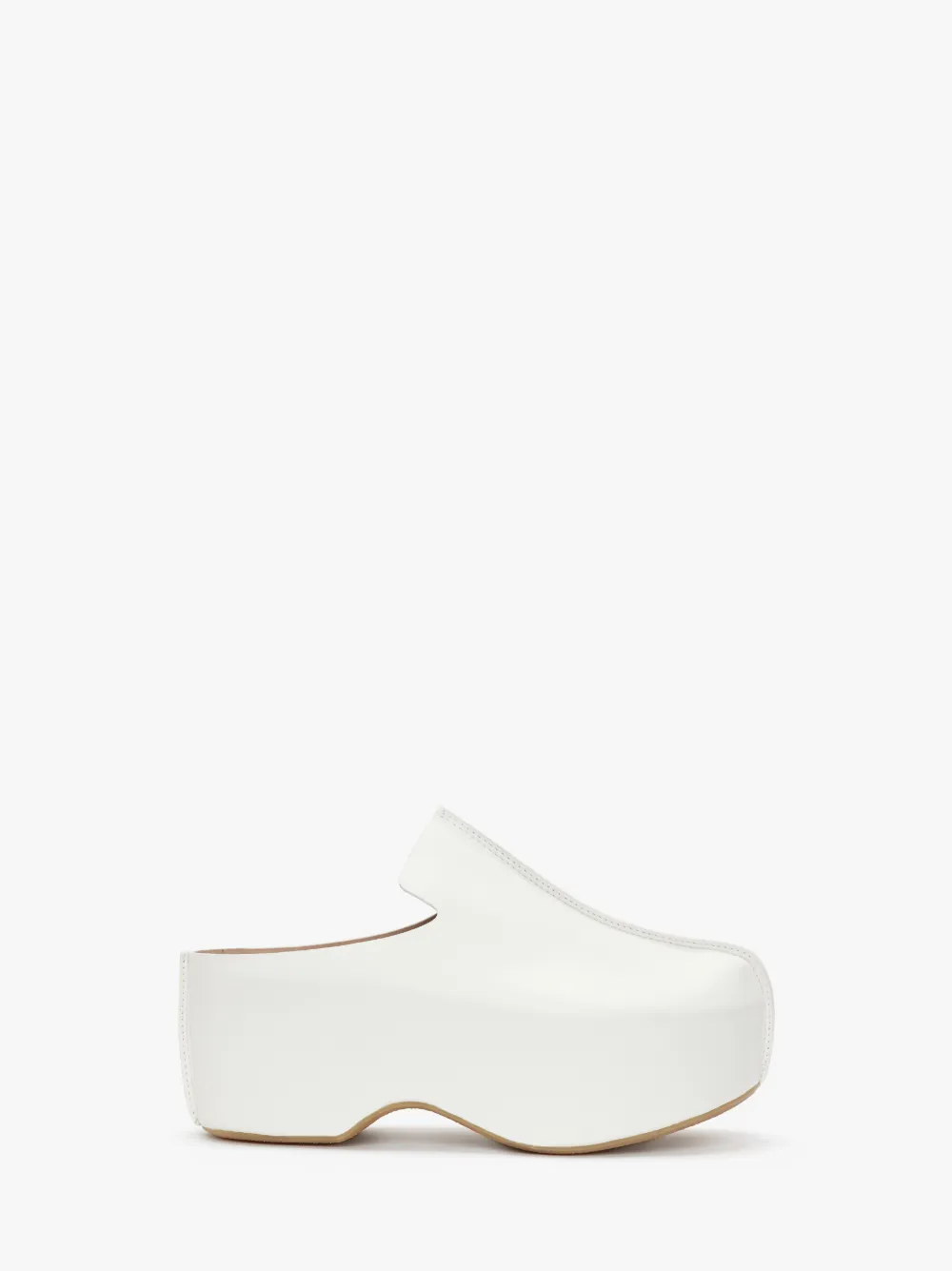 white platform clogs