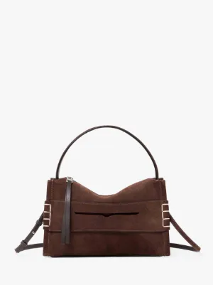 LOAFER BAG SUEDE SHOULDER BAG in brown JW Anderson US