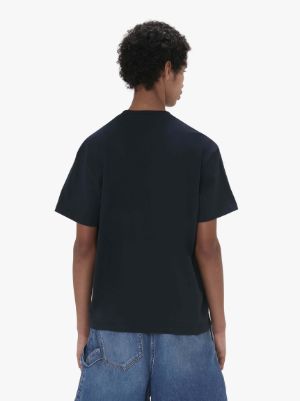 LOGO EMBROIDERED T-SHIRT in blue | JW Anderson GB