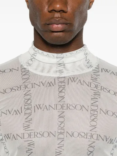 JW Anderson ワイドスリーブスウェット 5分袖 JWロゴ オフ