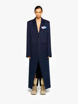 LONG COAT WITH SATIN HANDKERCHIEF in blue JW Anderson GR