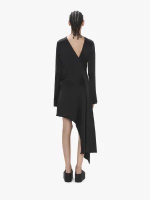 LONG SLEEVE ASYMMETRIC DRESS in black JW Anderson GB