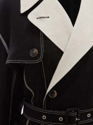 Black coat with white trim Clearance
