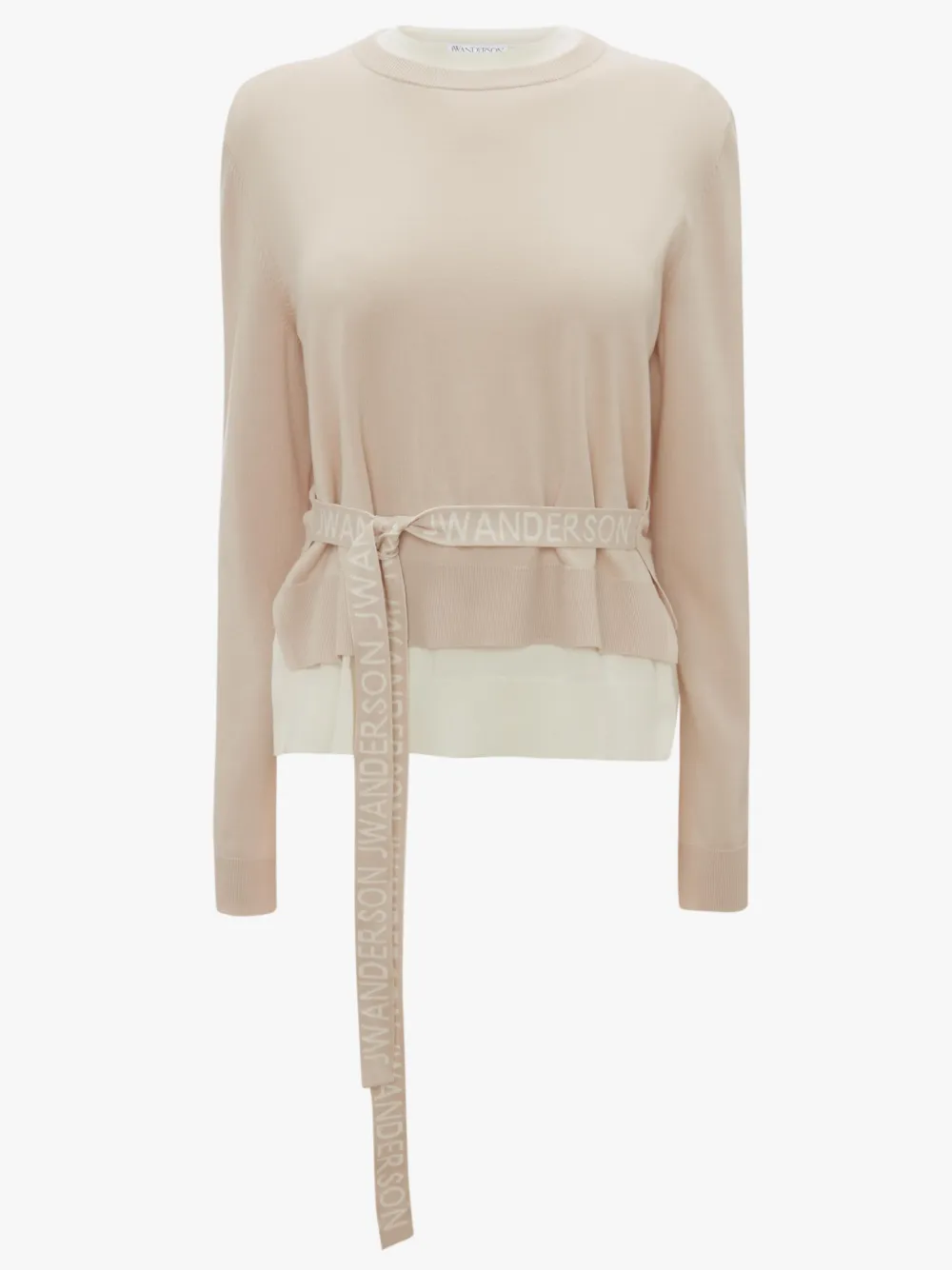 MAGLIONE A STRATI CON CINTURA in toni neutri | JW Anderson