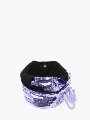 MINI SEQUIN SHOPPER - TOP HANDLE BAG in purple | JW Anderson HK MINI SEQUIN SHOPPER - TOP HANDLE BAG in purple | JW Anderson HK