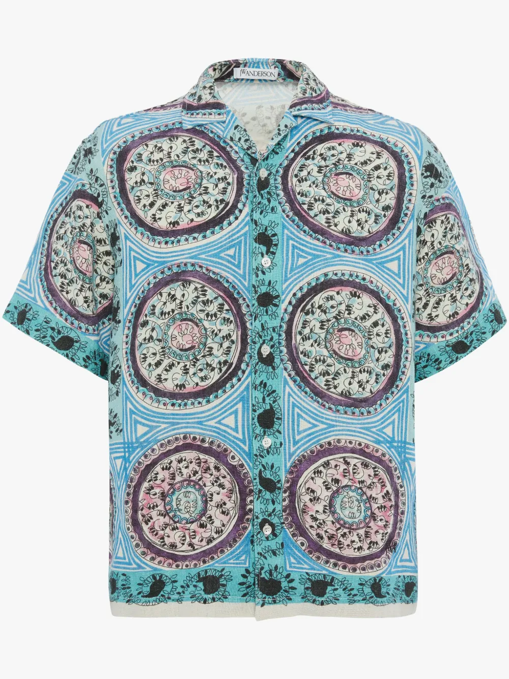 MYSTIC PAISLEY SHORT SLEEVES SHIRT in blue | JW Anderson