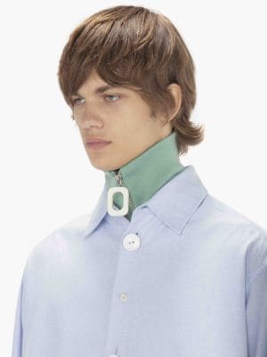 NECKBAND WITH JWA PULLER in green | JW Anderson US