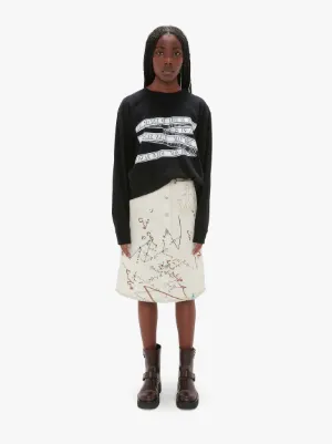 Oscar Wilde Capsule プリント スカート in ホワイト | JW Anderson JP