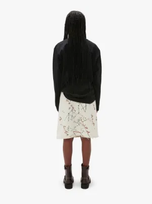 Oscar Wilde Capsule プリント スカート in ホワイト | JW Anderson JP