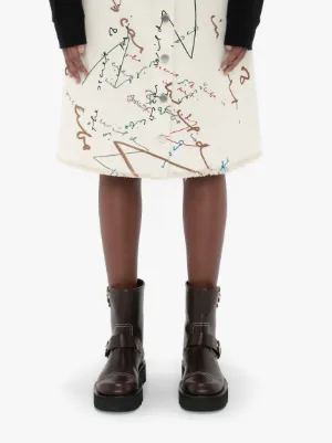 Oscar Wilde Capsule プリント スカート in ホワイト | JW Anderson JP