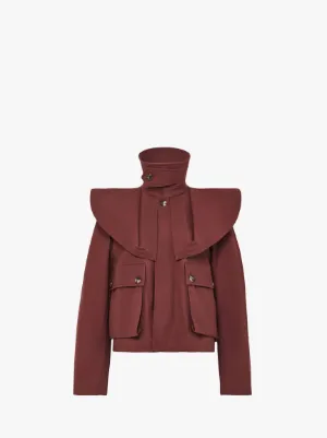 OVERSIZED COLLAR TRENCH JACKET in red JW Anderson AU