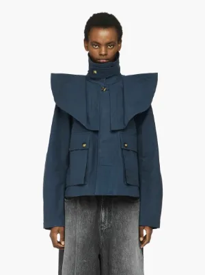 OVERSIZED COLLAR TRENCH JACKET in blue JW Anderson AU