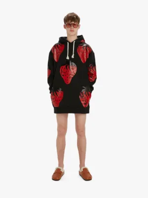 OVERSIZED STRAWBERRY HOODIE in black | JW Anderson