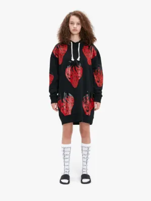 OVERSIZED STRAWBERRY HOODIE in black | JW Anderson