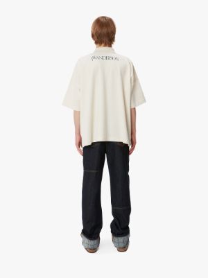 OVERSIZED VEGGIE POLO SHIRT in white | JW Anderson FR