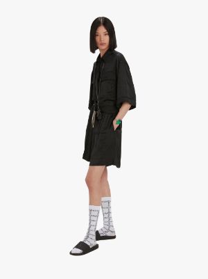 PANELLED BOXING SHORTS in black | JW Anderson