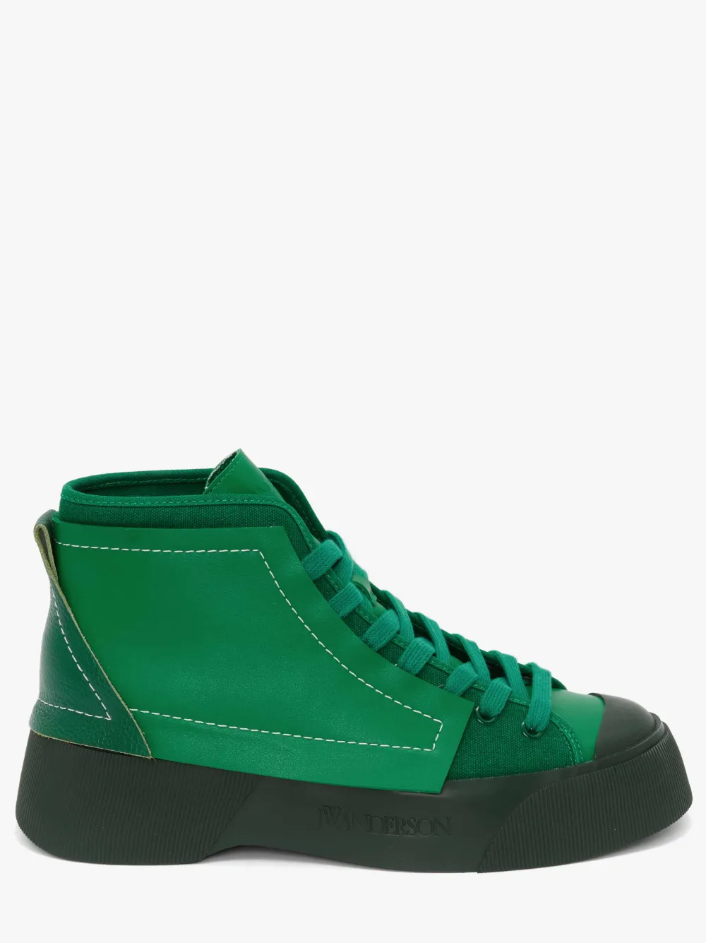 panelled high top sneakers in green JW Anderson US