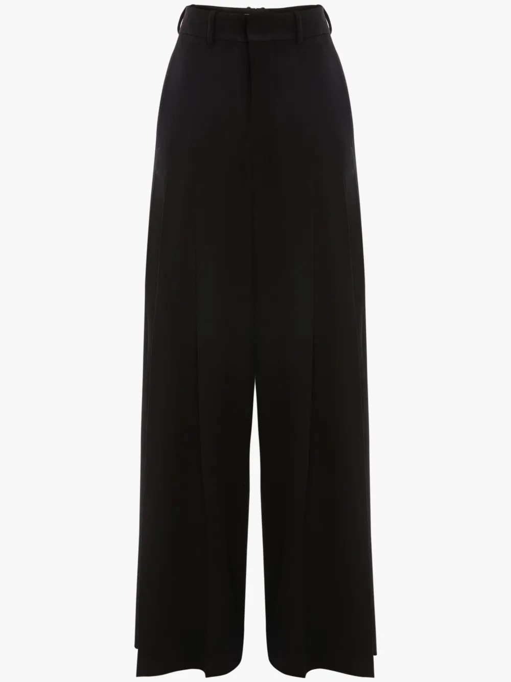 Pantaloni palazzo plissettati in nero | JW Anderson