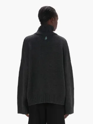 PATCH POCKET TURTLENECK SWEATER in grey JW Anderson AU