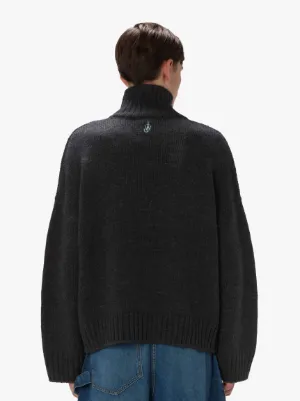 PATCH POCKET TURTLENECK SWEATER in grey JW Anderson US