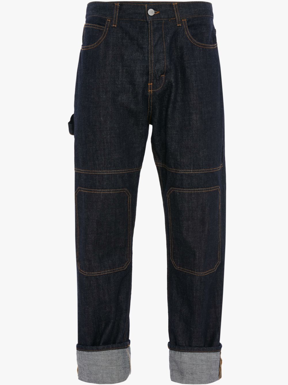 PATCHED DENIM TROUSERS in blue | JW Anderson