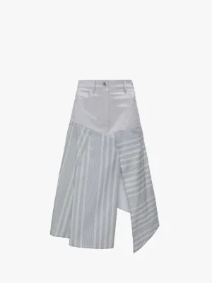 PATCHWORK A LINE SKIRT in grey JW Anderson NZ