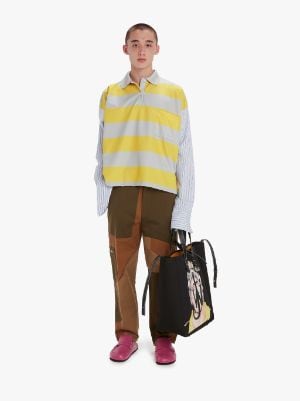 PATCHWORK FATIGUE TROUSERS in brown | JW Anderson