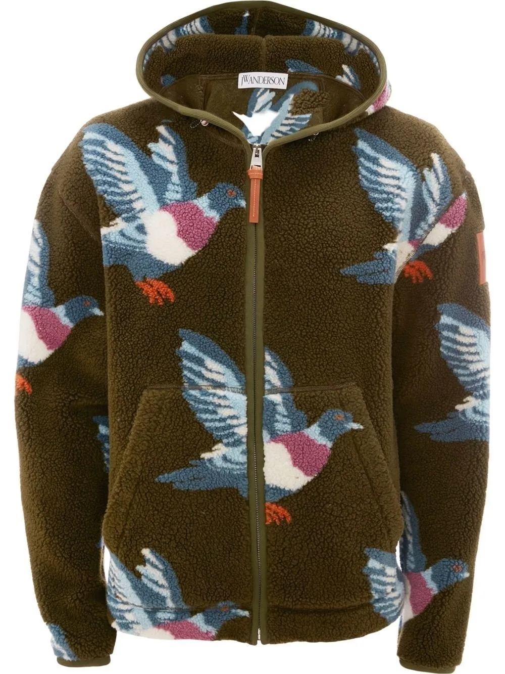 JW Anderson pigeon-pattern zip-fastening hoodie | Eraldo.com TV 