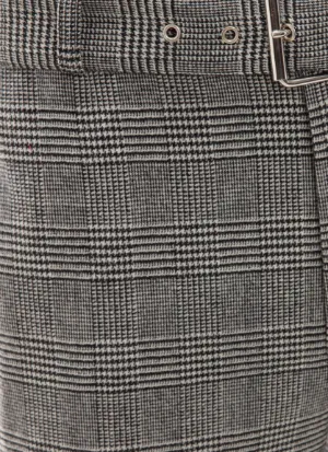 plaid cropped trousers