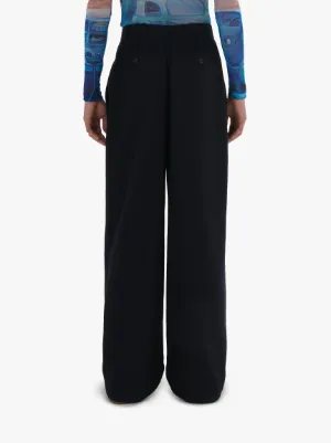 PLEATED TROUSERS in blue | JW Anderson US