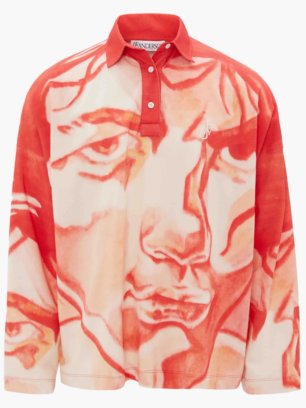 Polo oversize in rosso | JW Anderson