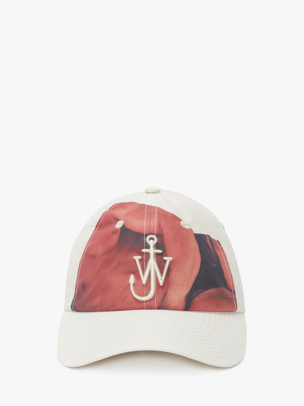 Printed Baseball Cap With Anchor Logo In White Jw Anderson 8741