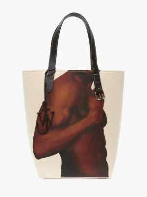 PRINTED BELT TOTE BAG in neutrals | JW Anderson