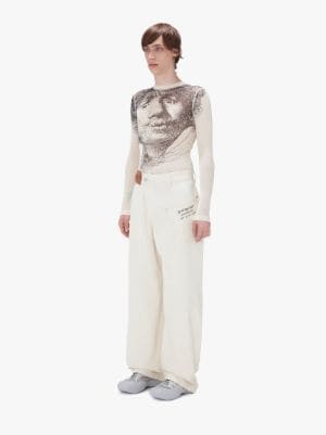 REMBRANDT LONG SLEEVE UNDERPINNING TOP in white | JW Anderson