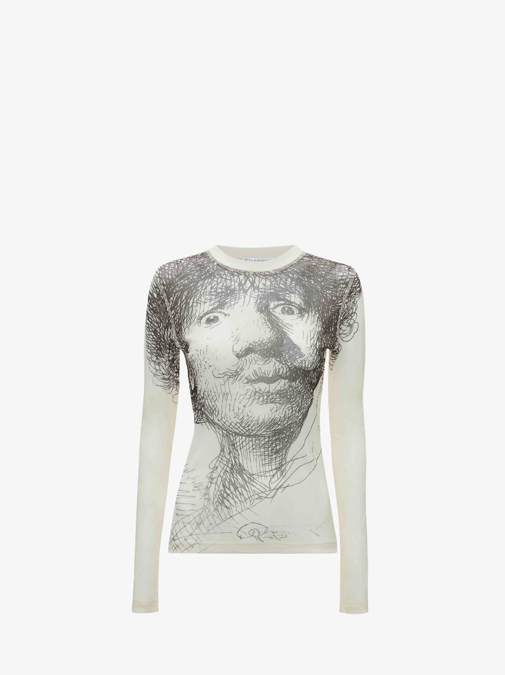 REMBRANDT LONG SLEEVE UNDERPINNING TOP in white | JW Anderson