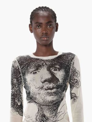 REMBRANDT LONG SLEEVE UNDERPINNING TOP in white | JW Anderson