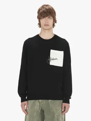 SIGNATURE POCKET CREWNECK JUMPER in black | JW Anderson NL