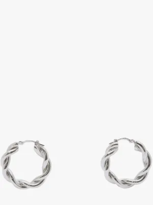twisted silver earrings