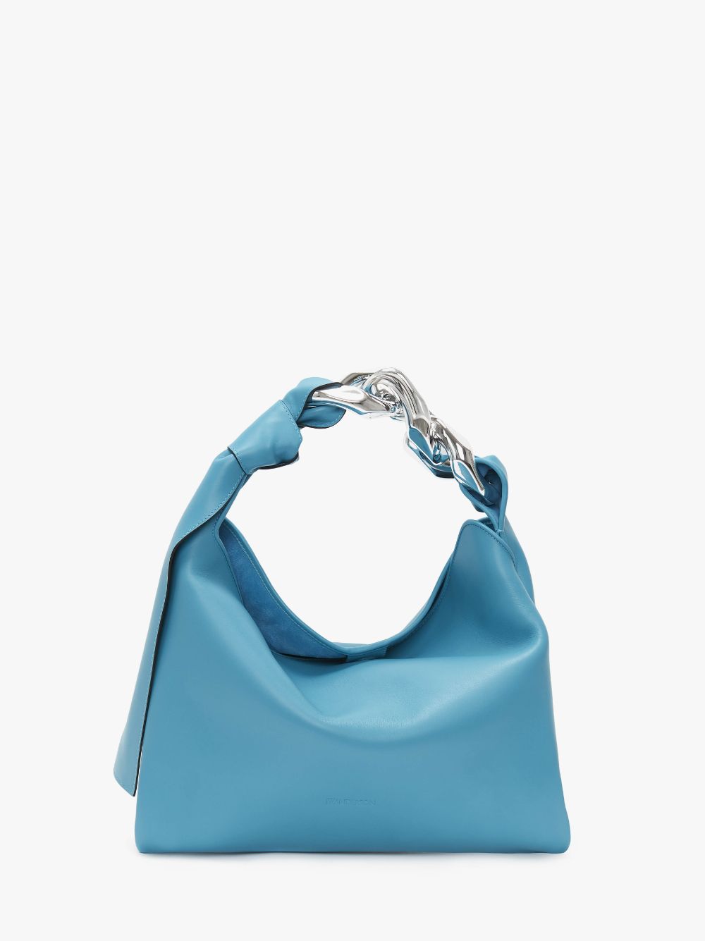 SMALL CHAIN HOBO - LEATHER SHOULDER BAG in blue | JW Anderson