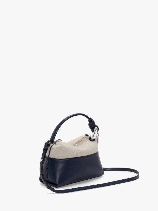 SMALL JWA CORNER BAG - LEATHER BAG in blue | JW Anderson US