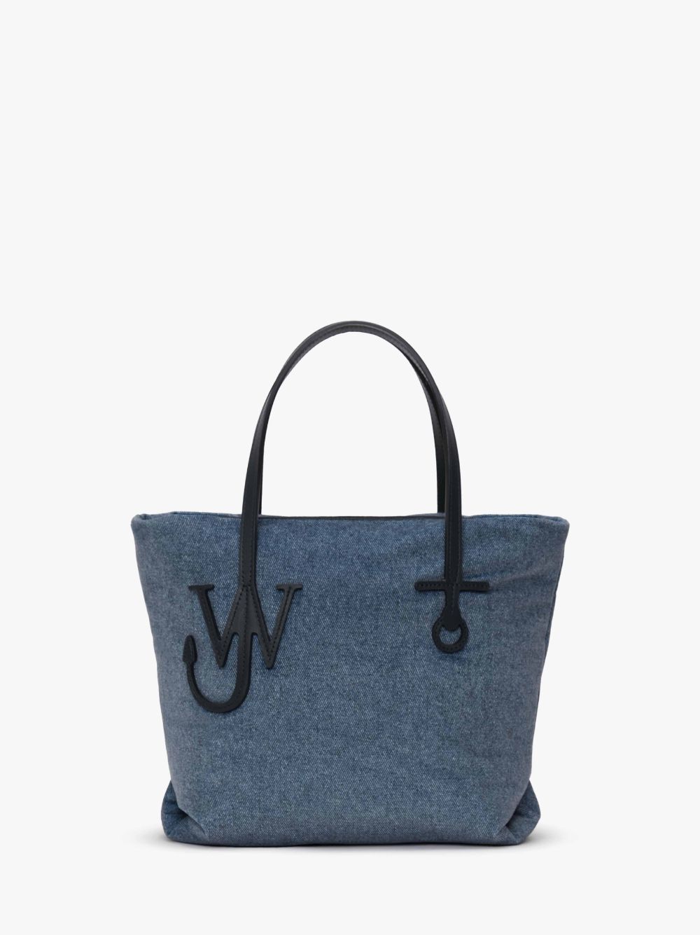 SMALL PUFFY ANCHOR TOTE - VELVET PRINTED DENIM TOTE BAG in blue | JW  Anderson FR