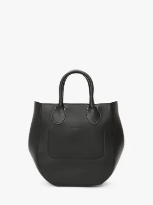 SMALL PUNCH TOTE - LEATHER SHOULDER BAG in black | JW Anderson BE