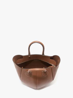 SMALL PUNCH TOTE - LEATHER SHOULDER BAG in brown | JW Anderson TR