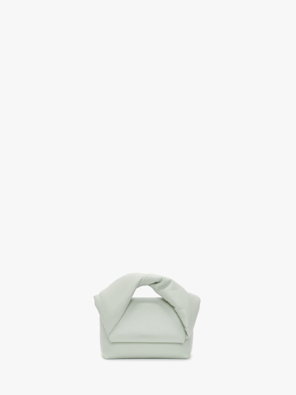 SMALL TWISTER - LEATHER TOP HANDLE BAG in green | JW Anderson SA