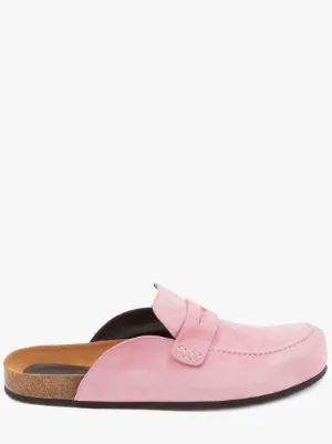 pink loafer mules