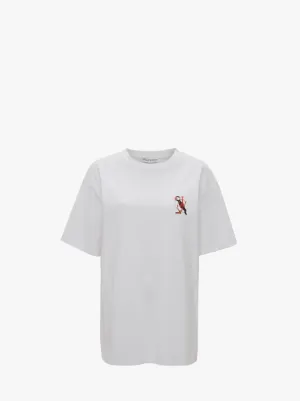 パフィンエンブロイダリー Tシャツ in ホワイト | JW Anderson JP