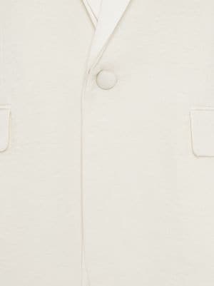 TAILORED JACKET WITH REMOVABLE SATIN LAPEL in white | JW