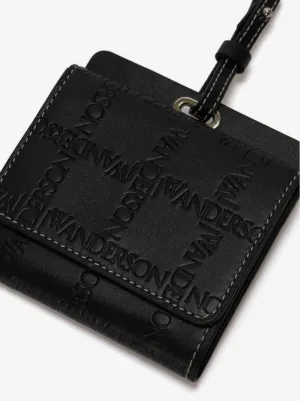 TRIFOLD WALLET WITH STRAP in black | JW Anderson